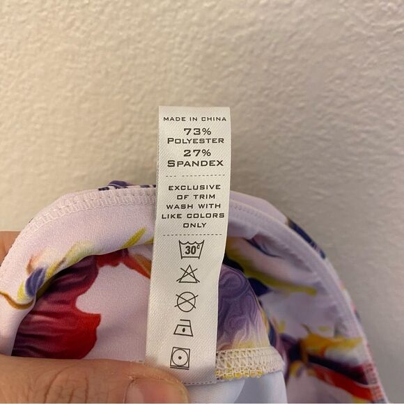 Vull Tie-dye tropical print palm lavender leggings full length hi Rise pockets S - Picture 8 of 9